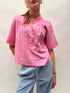 Dutchess toulouse top pink